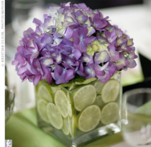 lime slice centerpiece the knot